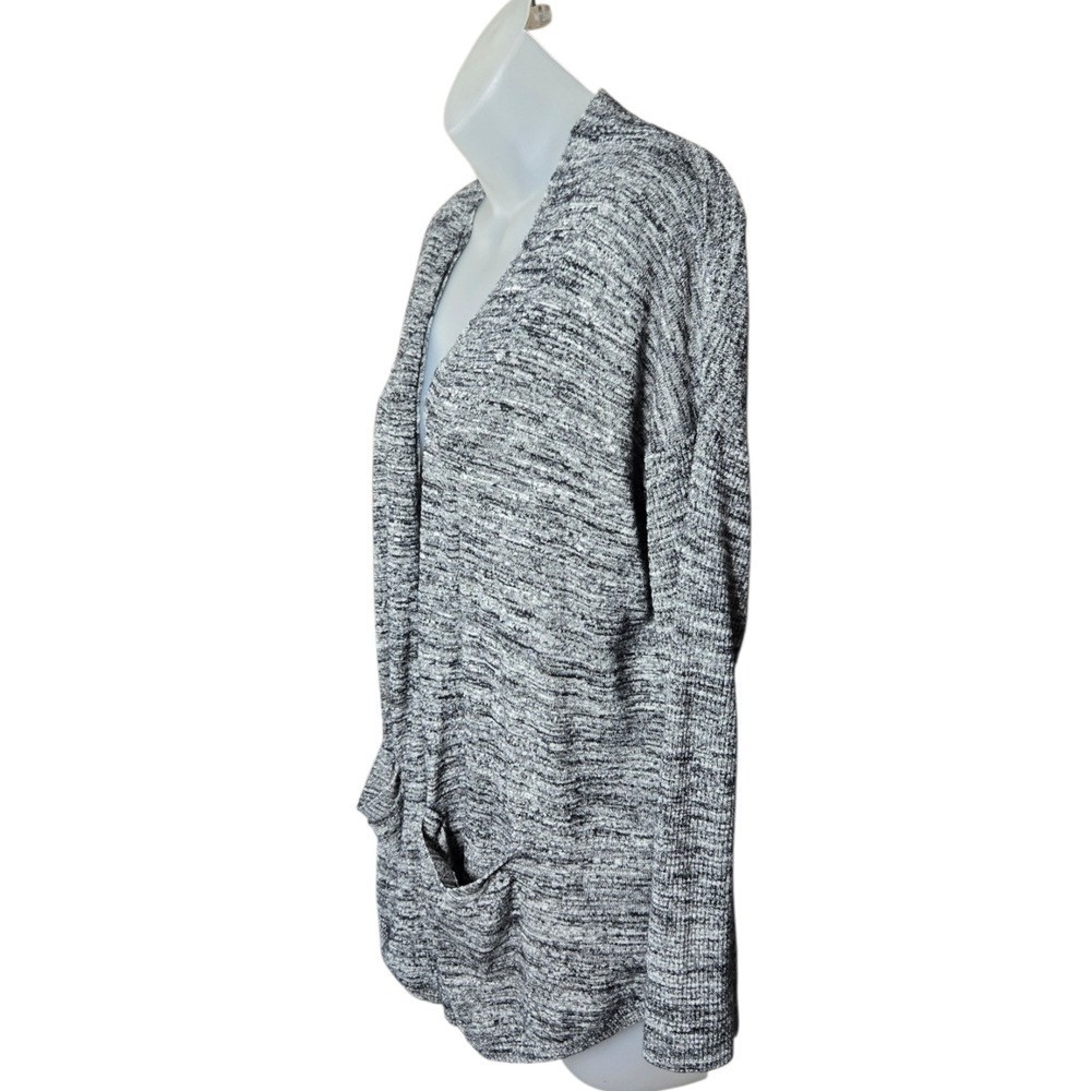 LOFT Womens Open Front Cardigan Petite Small Preppy Heathered‎ Pocket Academia - Picture 5 of 8